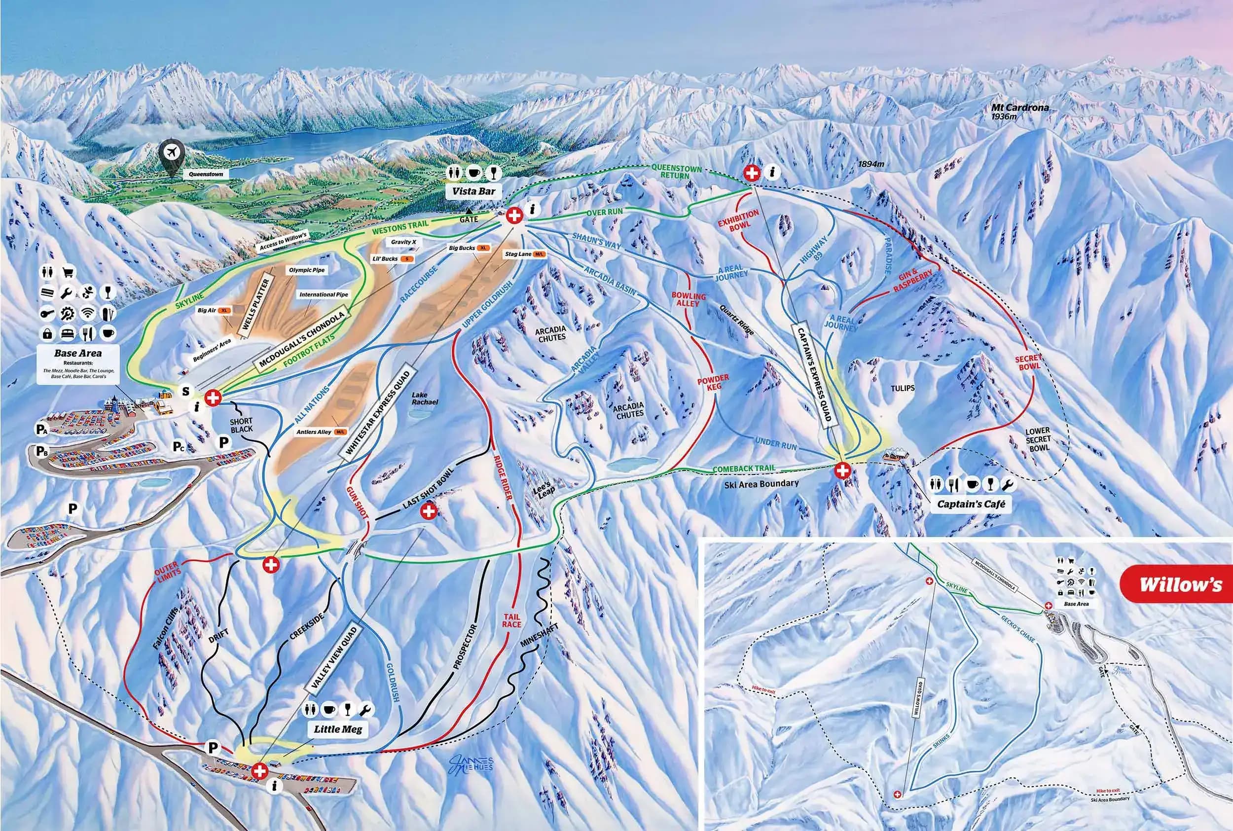 Cardrona Alpine Resort trail map.